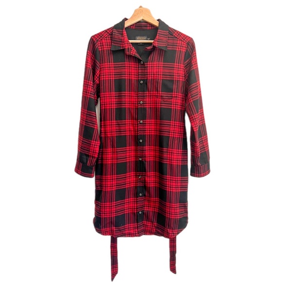 Pendleton Plaid Stevie Shirt Dress Women’s M Button Front Side Pockets - Picture 2 of 6